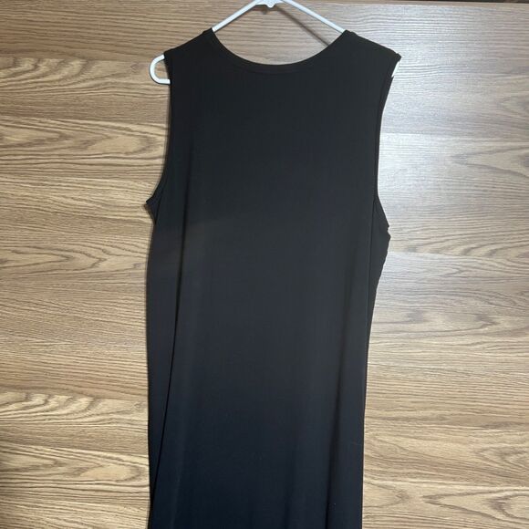 EILEEN FISHER  Sleeveless Shift Dress XL Black Wardrobe Staple - Picture 7 of 10